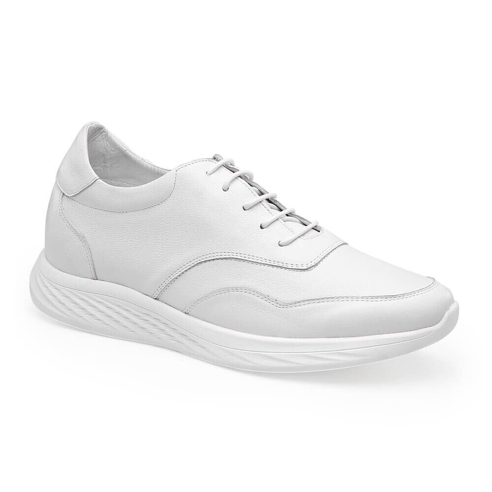 US8 CHAMARIPA 7CM Elevator Shoes Height Increasing White Sneaker For Men